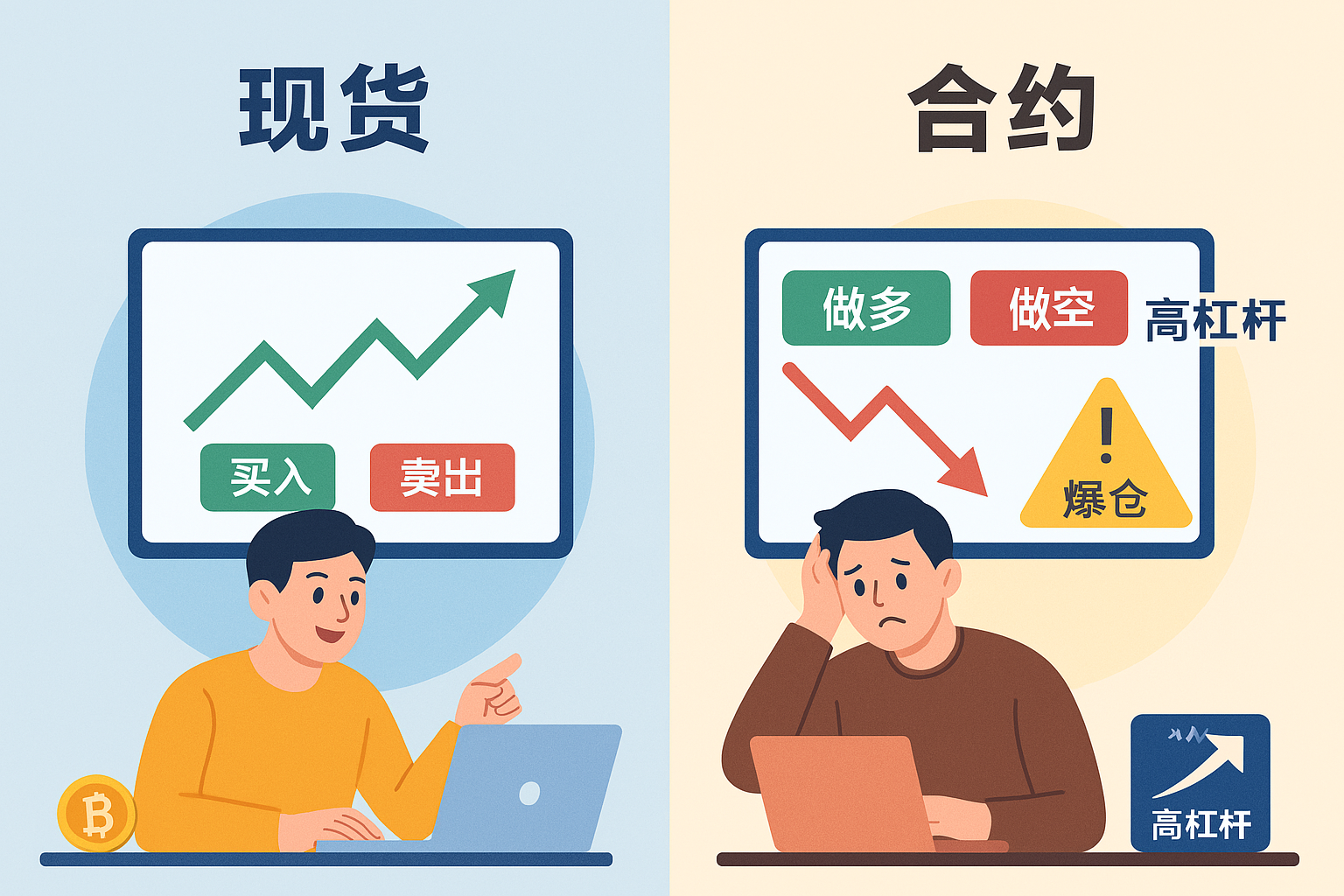 交易所常见交易方式：C2C、现货、合约